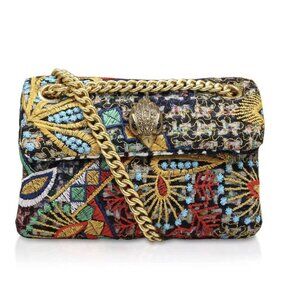 Kurt Geiger Tweed Kensington X Multi Colorful Embroidered Bag